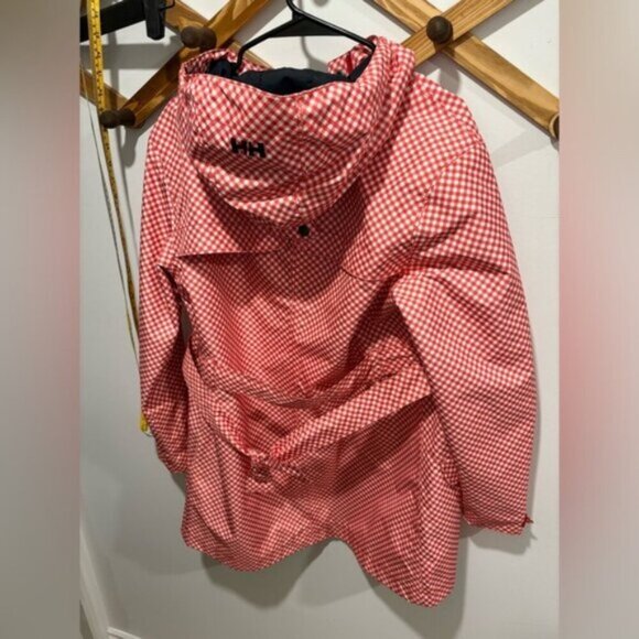 Like new- HALLY HANSEN GINGHAM PRINT - RAIN COAT- Large - Picture 10 of 12